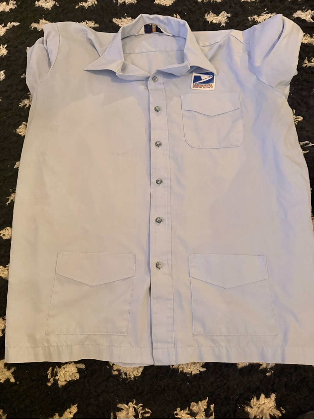 Men’s Light Blue USPS Button-Up Shirt - Picture 2 of 3